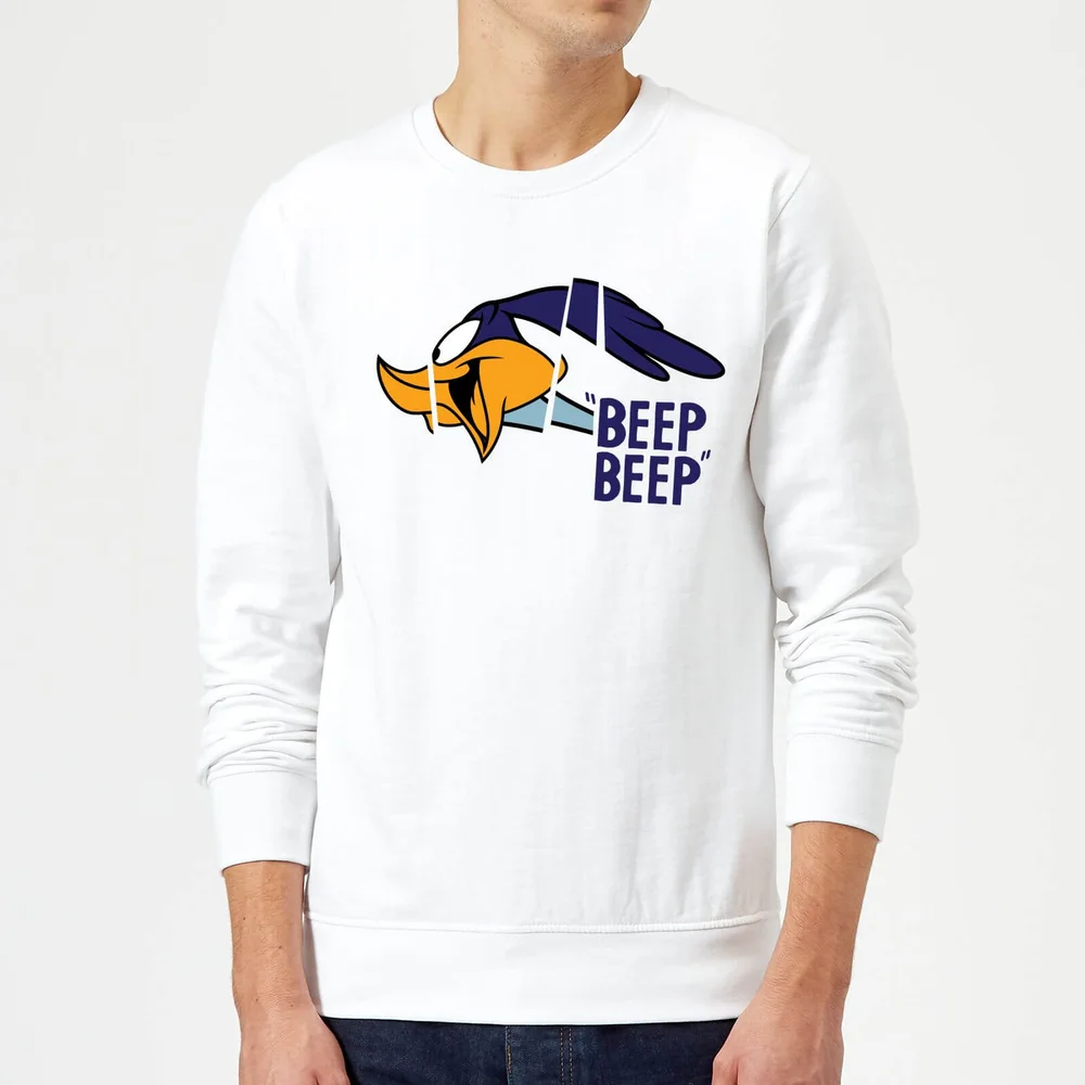 Looney Tunes Road Runner Beep Beep Trui - Wit - S Afbeelding 1