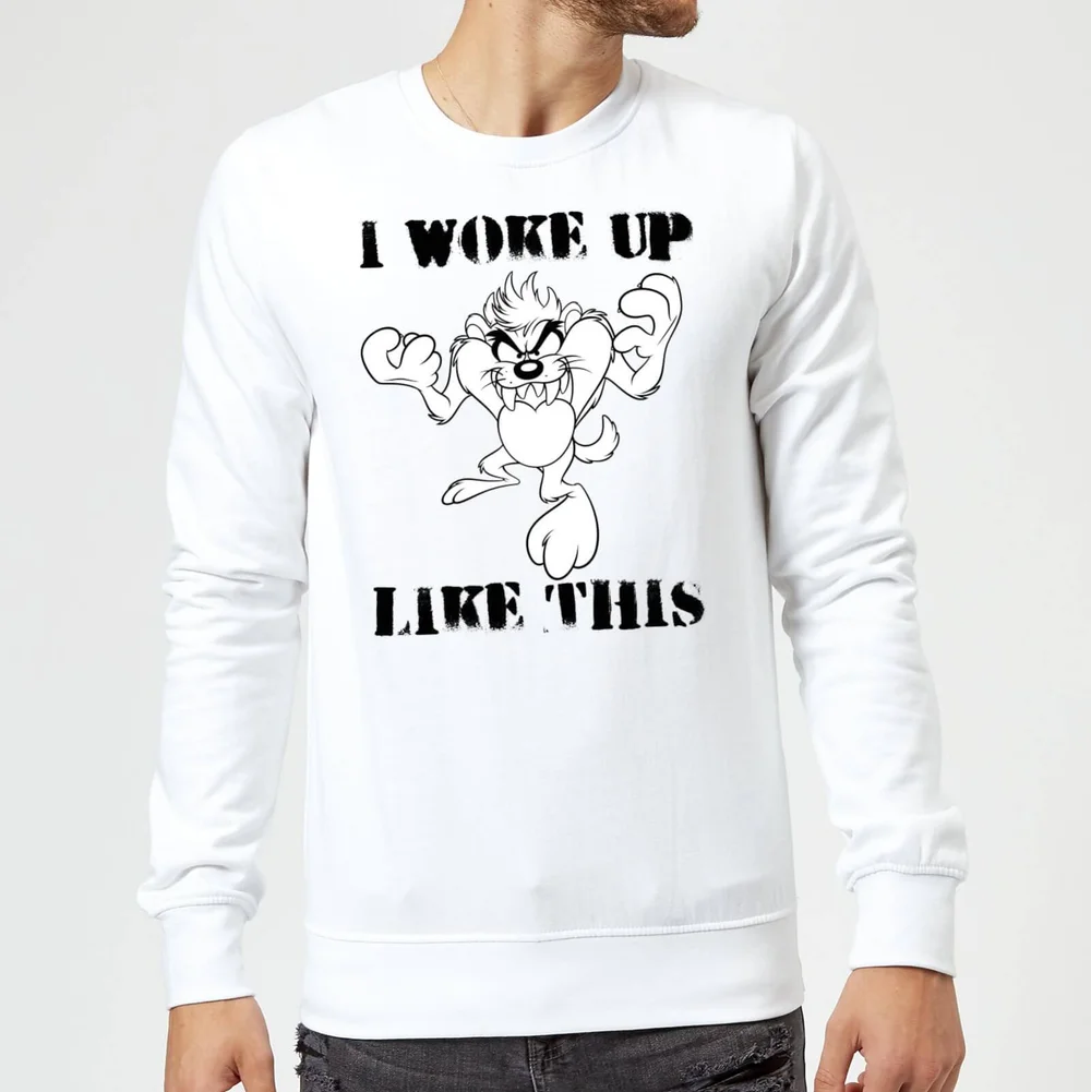 Looney Tunes Taz I Woke Up Like This Trui - Wit - S Afbeelding 1