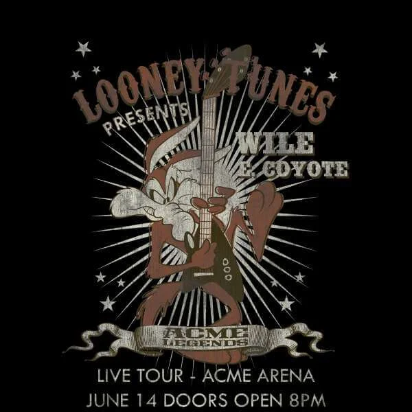 Looney Tunes Wile E Coyote Concert Trui - Zwart