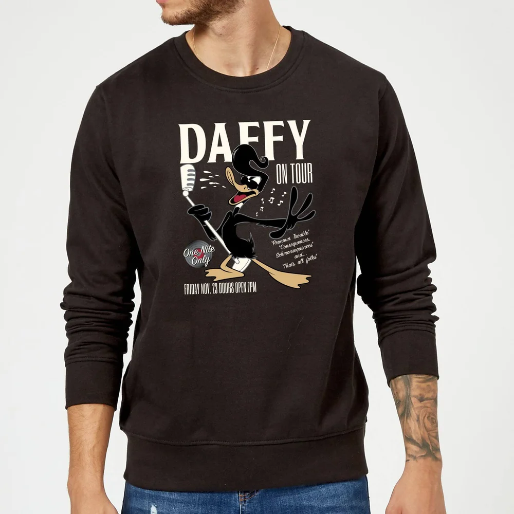 Looney Tunes Daffy Concert Trui - Zwart - S Afbeelding 1