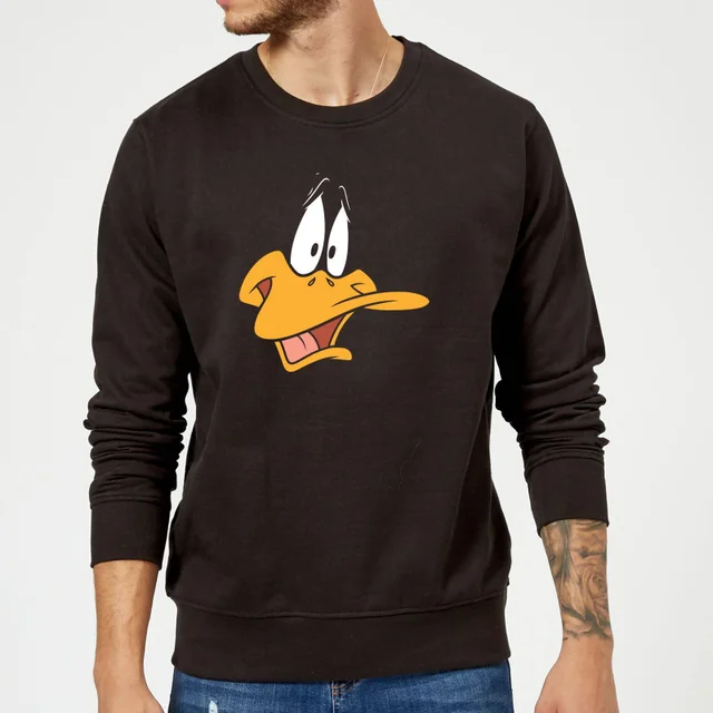 Looney Tunes Daffy Duck Face Trui - Zwart