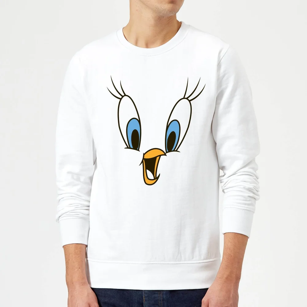 Looney Tunes Tweety Face Trui - Wit - S Afbeelding 1