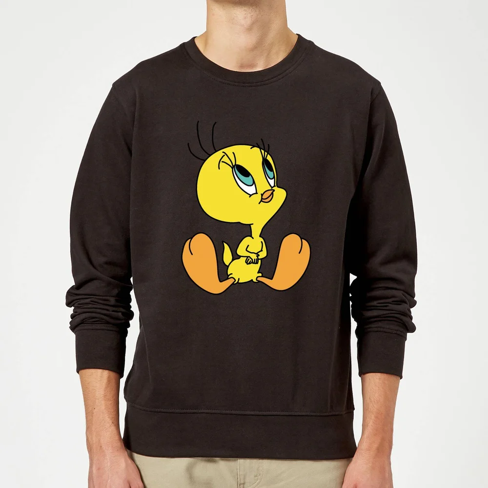 Looney Tunes Tweety Sitting Trui - Zwart - S Afbeelding 1