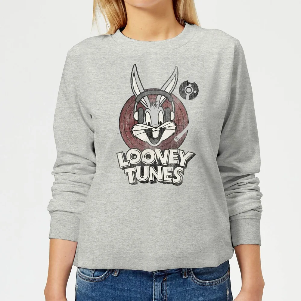 Looney Tunes Bugs Bunny Circle Logo Dames Trui - Grijs - 3XL - Grijs Afbeelding 1