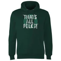 Looney Tunes That's All Folks Hoodie - Donkergroen