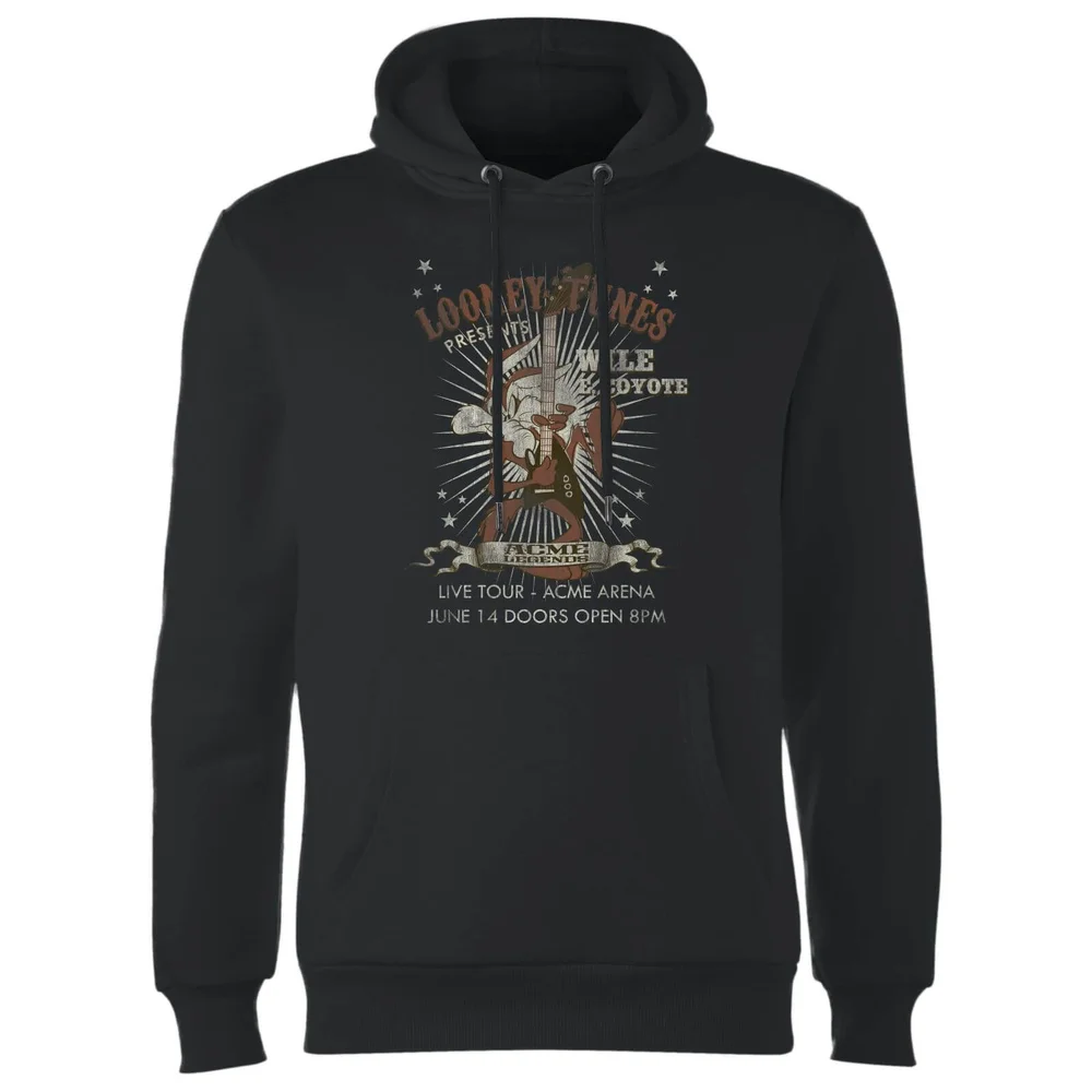 Looney Tunes Wile E Coyote Concert Hoodie - Zwart - S Afbeelding 1
