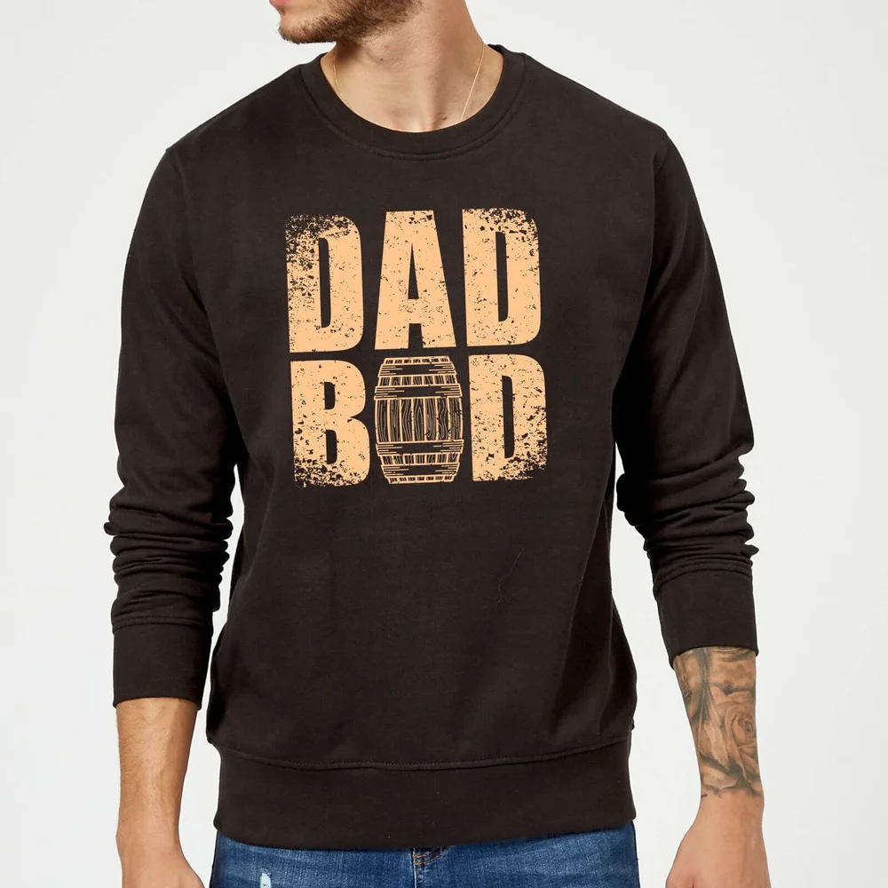 Dad Bod Sweatshirt - Black - S - Zwart Afbeelding 1