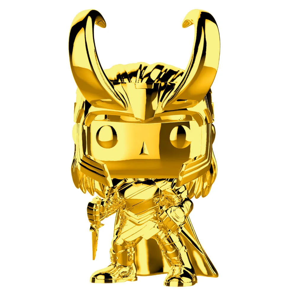 Marvel Studios 10th Anniversary Loki Gold Chrome Funko Pop! Figuur Afbeelding 1