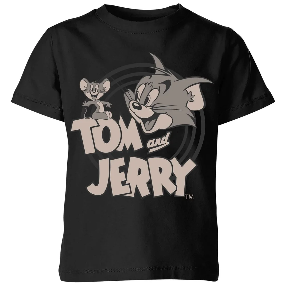 Tom and Jerry Circle Kinder T-shirt - Zwart - 98/104 (3-4 jaar) Afbeelding 1