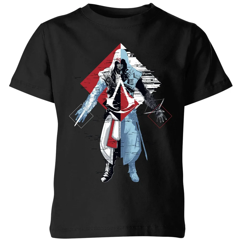 Assassin's Creed Animus Split Kinder T-shirt - Zwart - 98/104 (3-4 jaar) - Zwart Afbeelding 1
