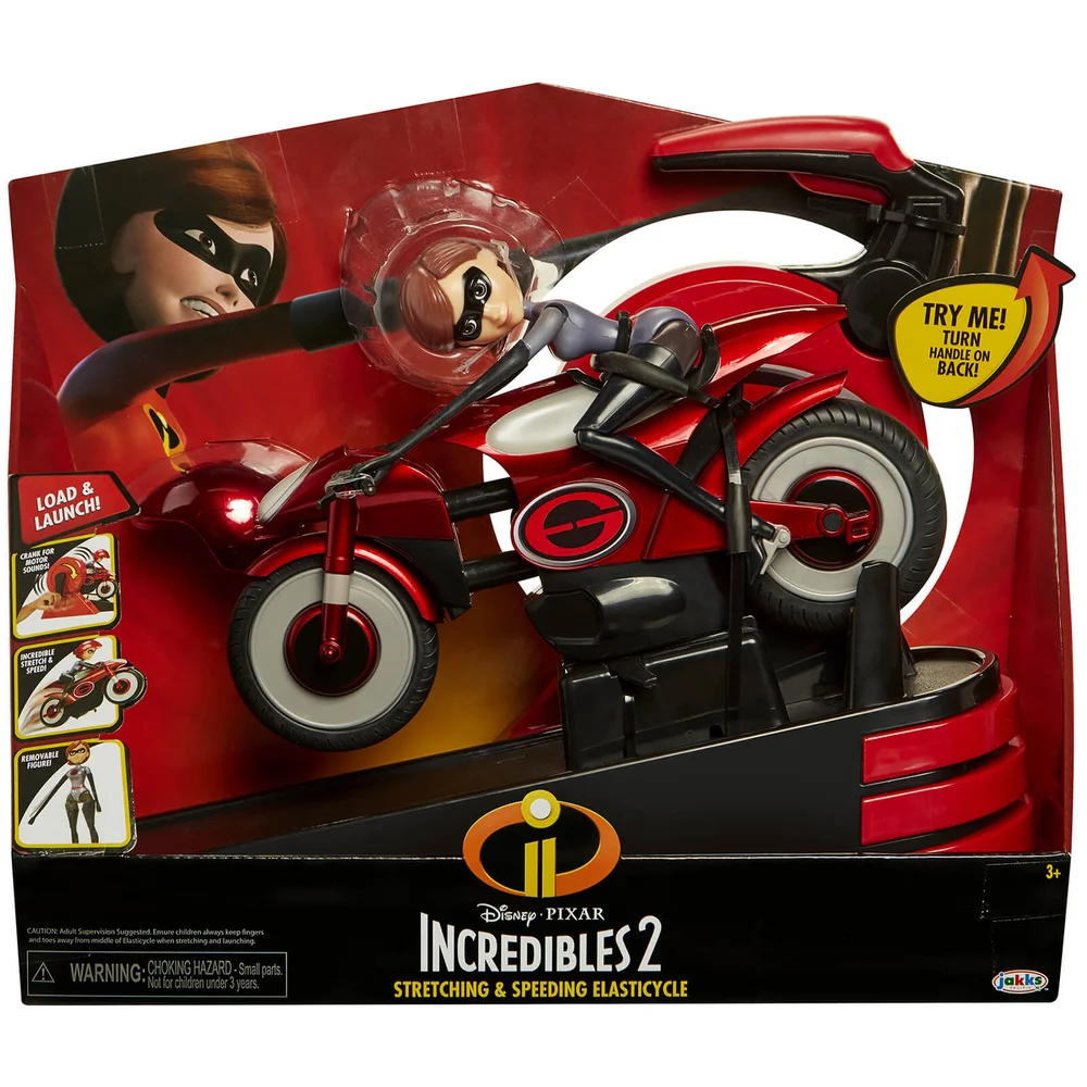 Jakks Pacific Disney Incredibles 2 Mrs. Incredible and Elasticycle Figure Afbeelding 1