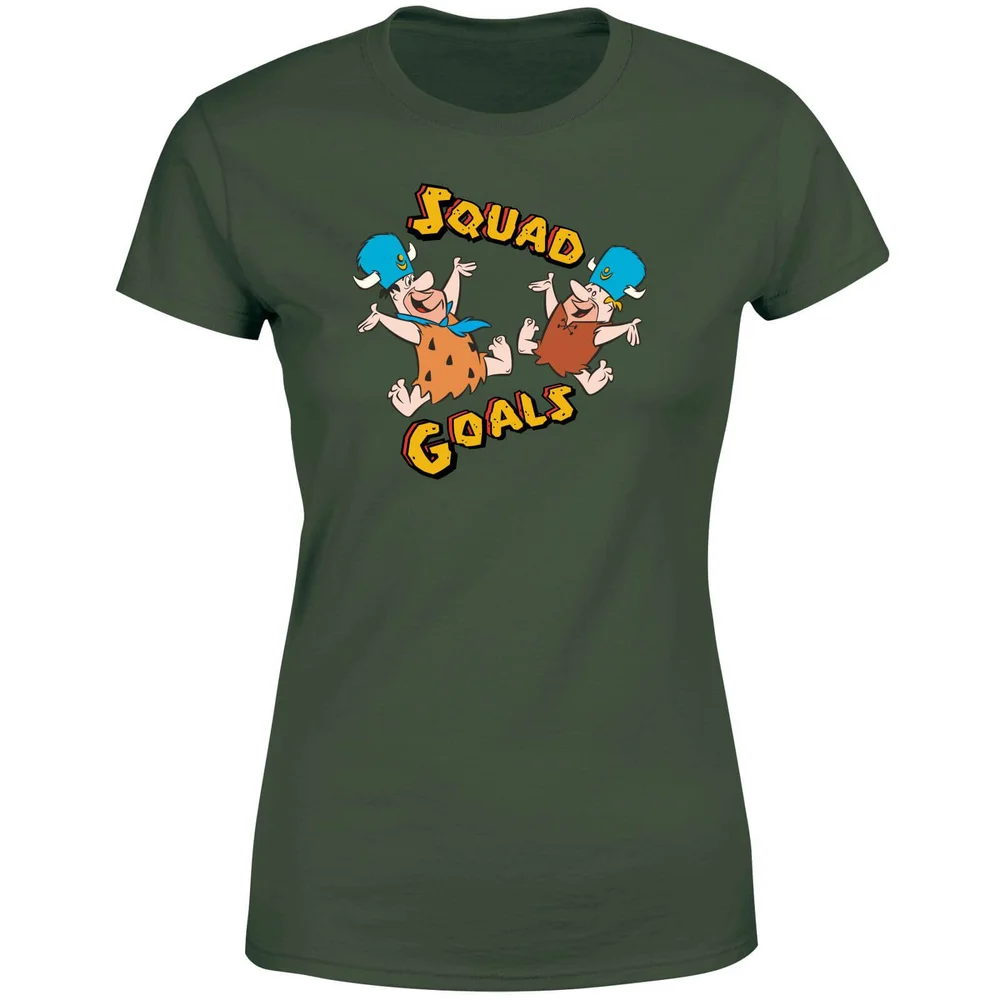 The Flintstones Squad Goals Dames T-shirt - Donkergroen - S Afbeelding 1