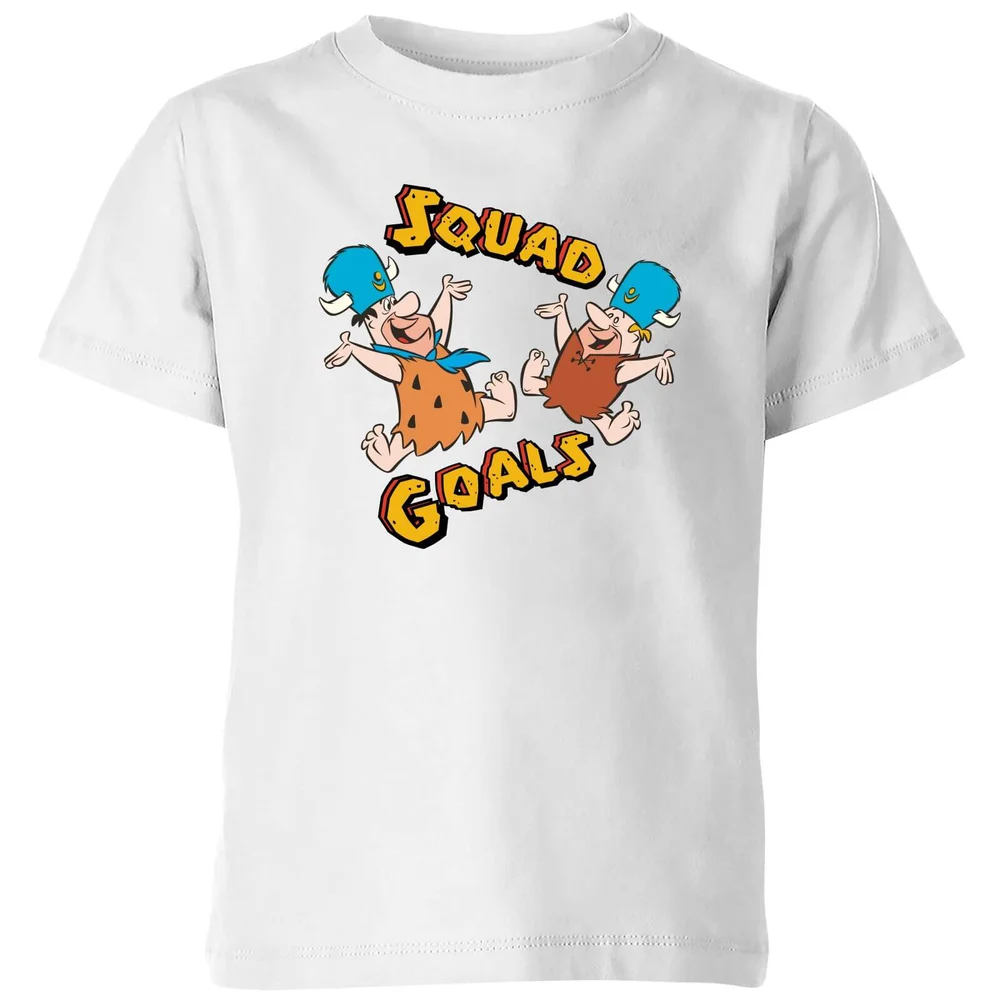 The Flintstones Squad Goals Kinder T-shirt - Wit - 98/104 (3-4 jaar) Afbeelding 1