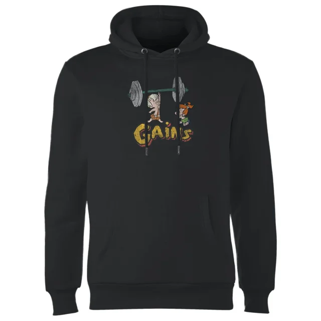 The Flintstones Bamm-Bamm Gains Distressed Hoodie - Zwart