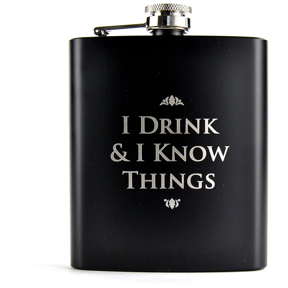 Game Of Thrones Hip Flask (I Drink And Know Things) Afbeelding 1