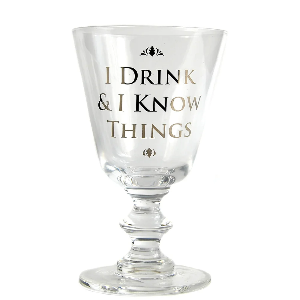 Game Of Thrones-wijnglas (I Drink And Know Things) Afbeelding 1