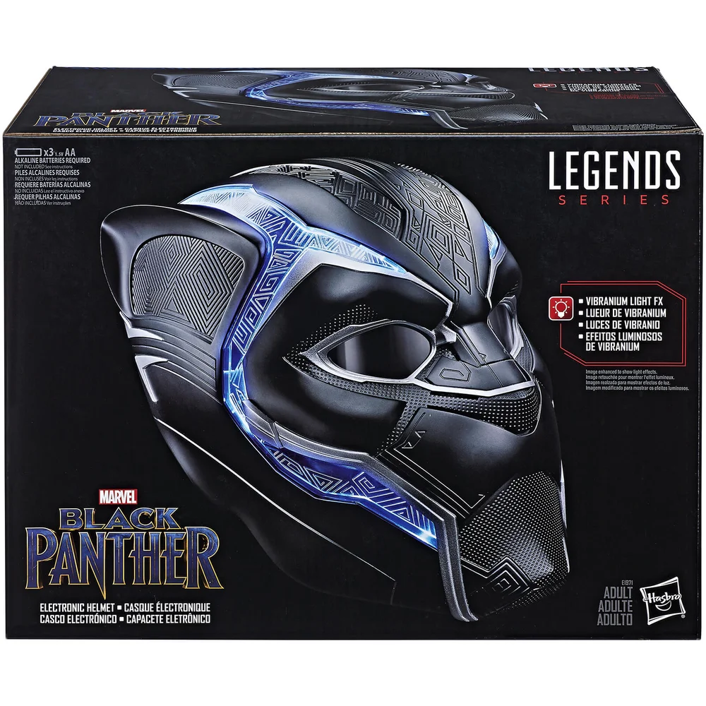 Hasbro Marvel Legends Series Black Panther 1:1 schaal draagbare elektronische helm Afbeelding 1