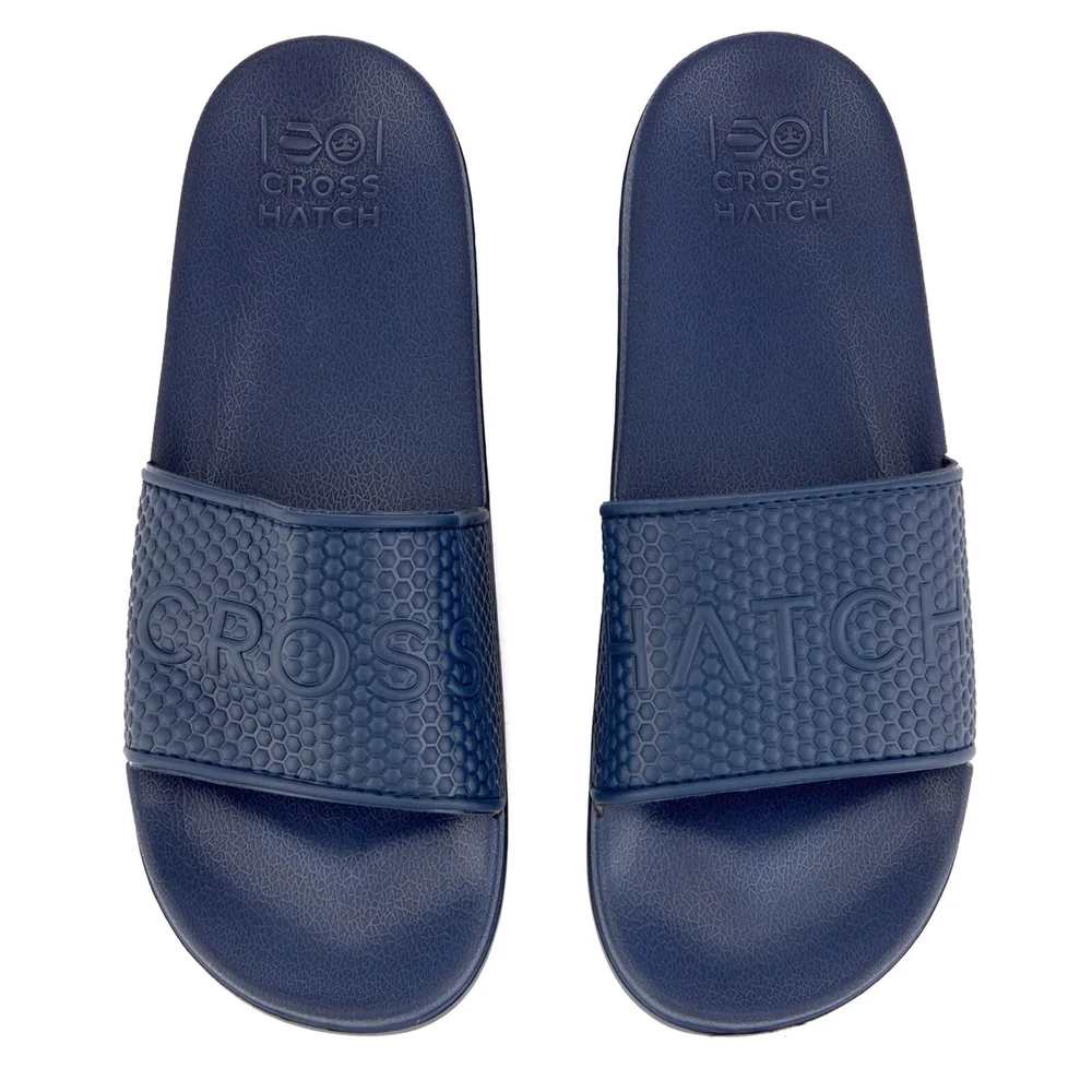 Crosshatch Men's Tulum Sliders - Estate Blue - UK 6-7 - Blauw Afbeelding 1