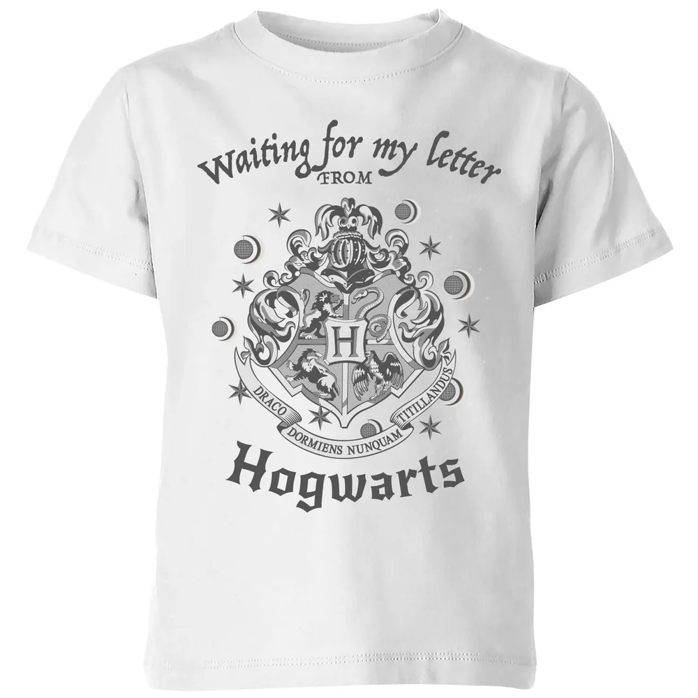 Harry Potter Waiting For My Letter Kinder T-shirt - Wit - 98/104 (3-4 jaar) Afbeelding 1