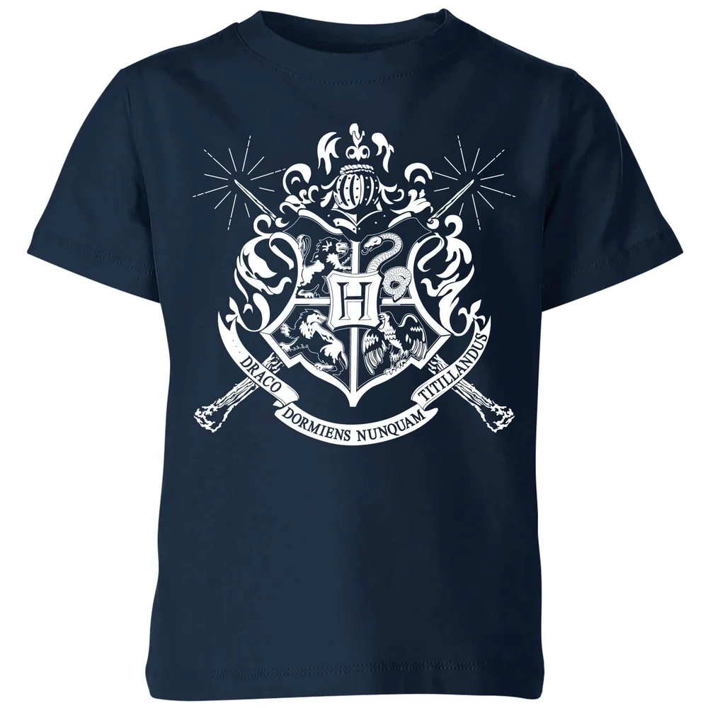 Harry Potter Hogwarts Kinder T-shirt - Navy - 98/104 (3-4 jaar) Afbeelding 1