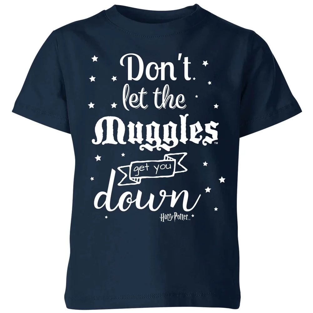 Harry Potter Don't Let The Muggles Get You Down Kinder T-shirt - Navy - 98/104 (3-4 jaar) Afbeelding 1