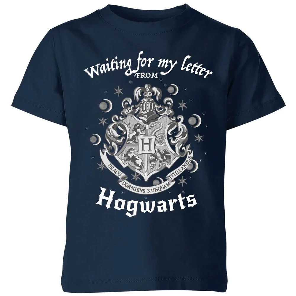Harry Potter Waiting For My Letter Kinder T-shirt - Navy - 98/104 (3-4 jaar) Afbeelding 1