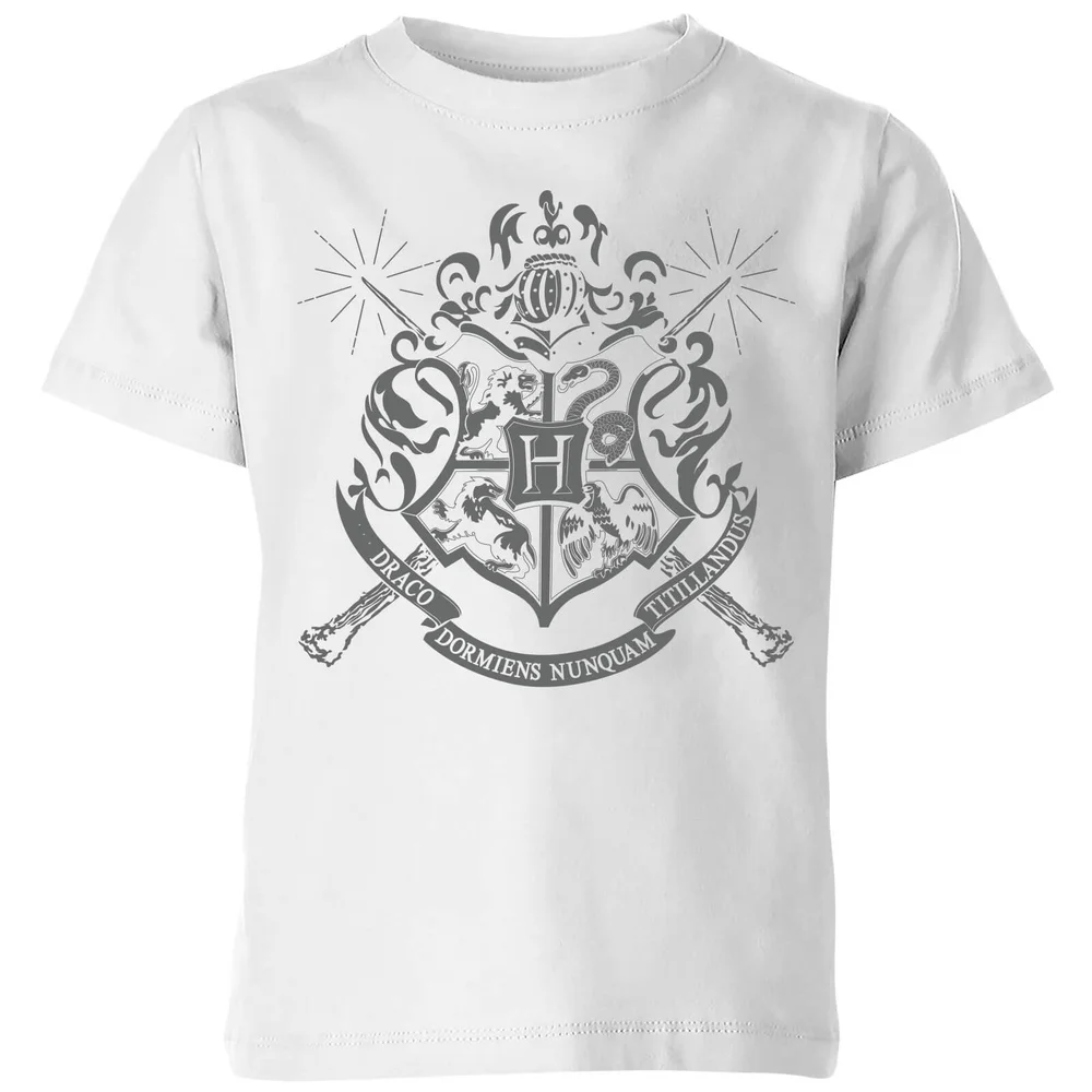 Harry Potter Hogwarts Kinder T-shirt - Wit - 98/104 (3-4 jaar) Afbeelding 1