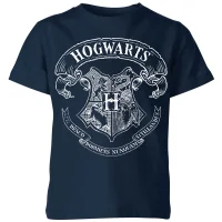 Harry Potter Hogwarts Crest Kinder T-shirt - Navy - undefined undefined