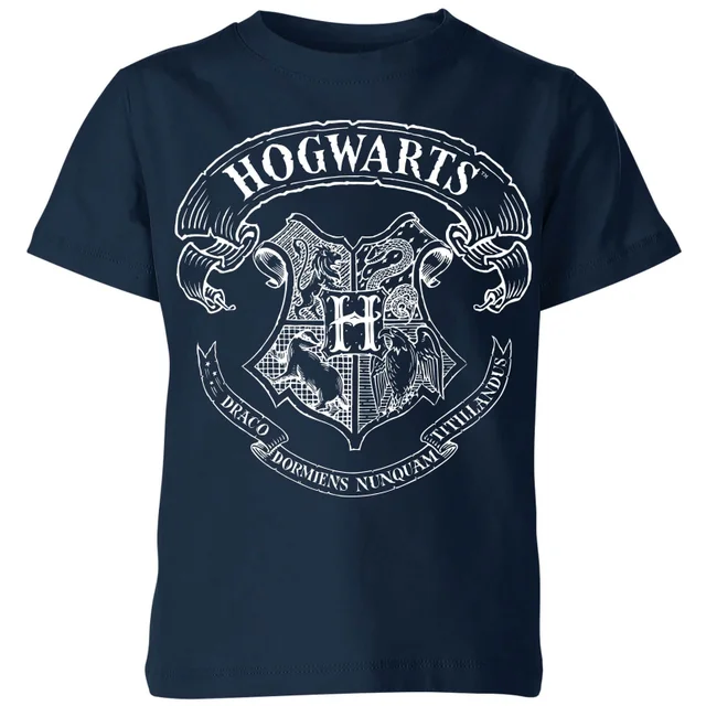 Harry Potter Hogwarts Crest Kinder T-shirt - Navy