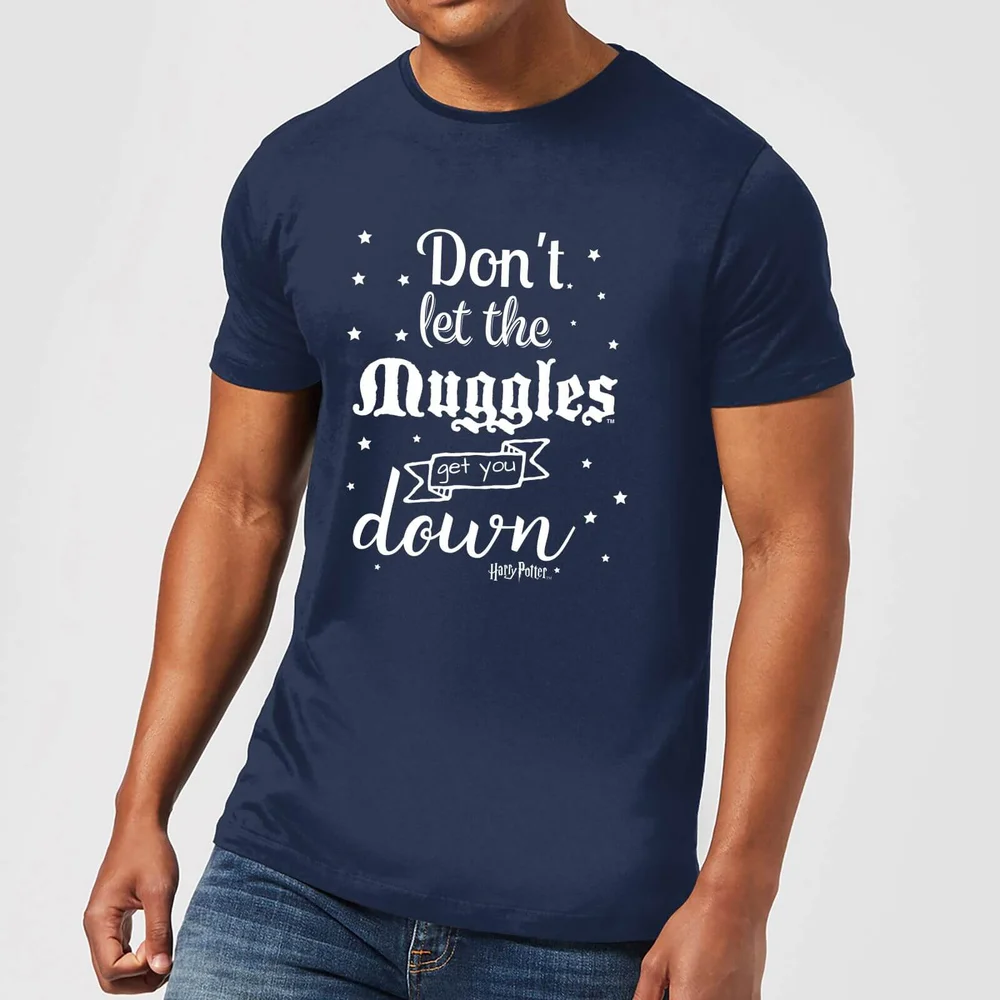 Harry Potter Don't Let The Muggles Get You Down T-shirt - Navy - S Afbeelding 1