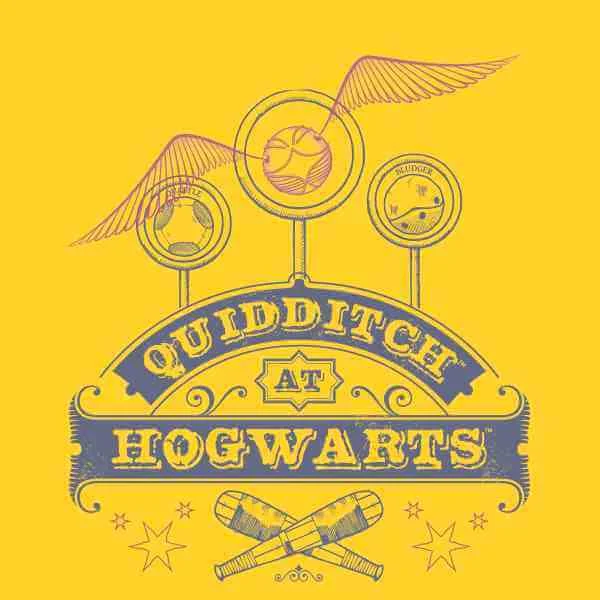 Harry Potter Quidditch at Hogwarts T-shirt - Geel