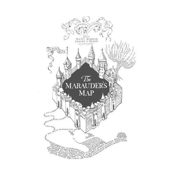 Harry Potter The Marauders Map Dames T-shirt - Wit