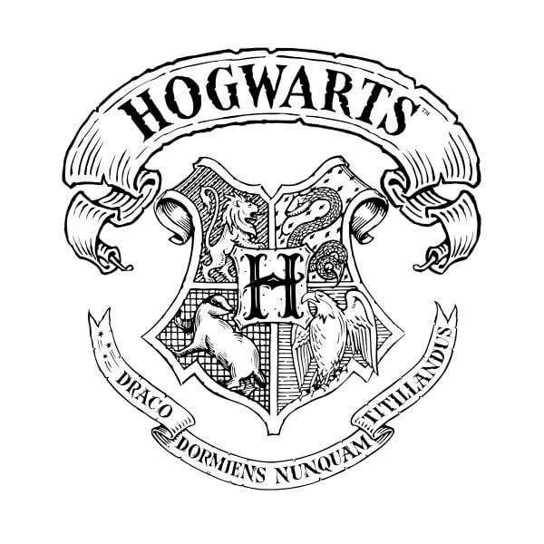 Harry Potter Hogwarts Crest Dames T-shirt - Wit