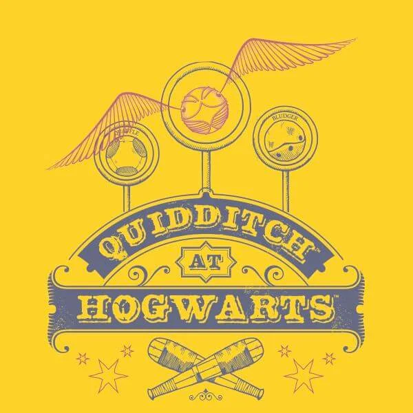 Harry Potter Quidditch at Hogwarts Dames T-shirt - Geel