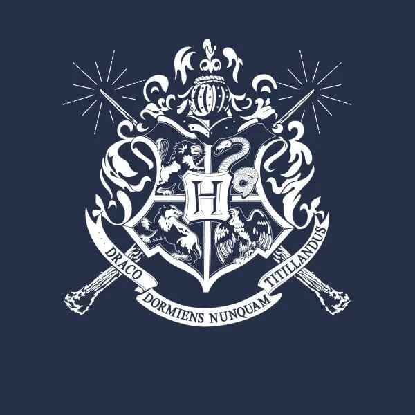 Harry Potter Hogwarts Dames T-shirt - Navy