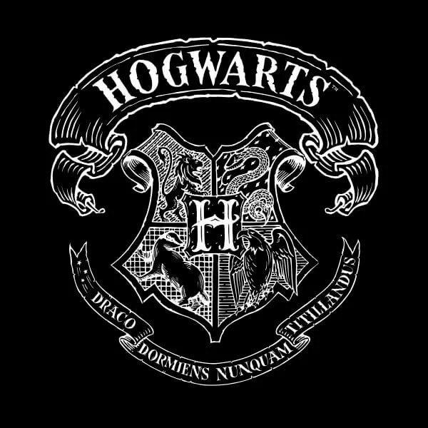 Harry Potter Hogwarts Crest Dames T-shirt - Zwart