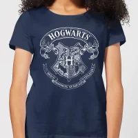 Harry Potter Hogwarts Crest Dames T-shirt - Navy - undefined undefined