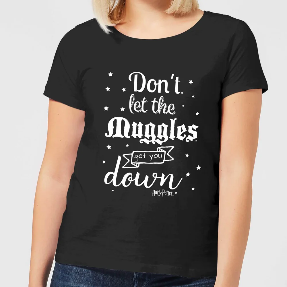 Harry Potter Don't Let The Muggles Get You Down Dames T-shirt - Zwart - S Afbeelding 1