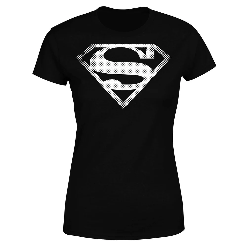 DC Originals Superman Spot Logo Dames T-shirt - Zwart - S Afbeelding 1