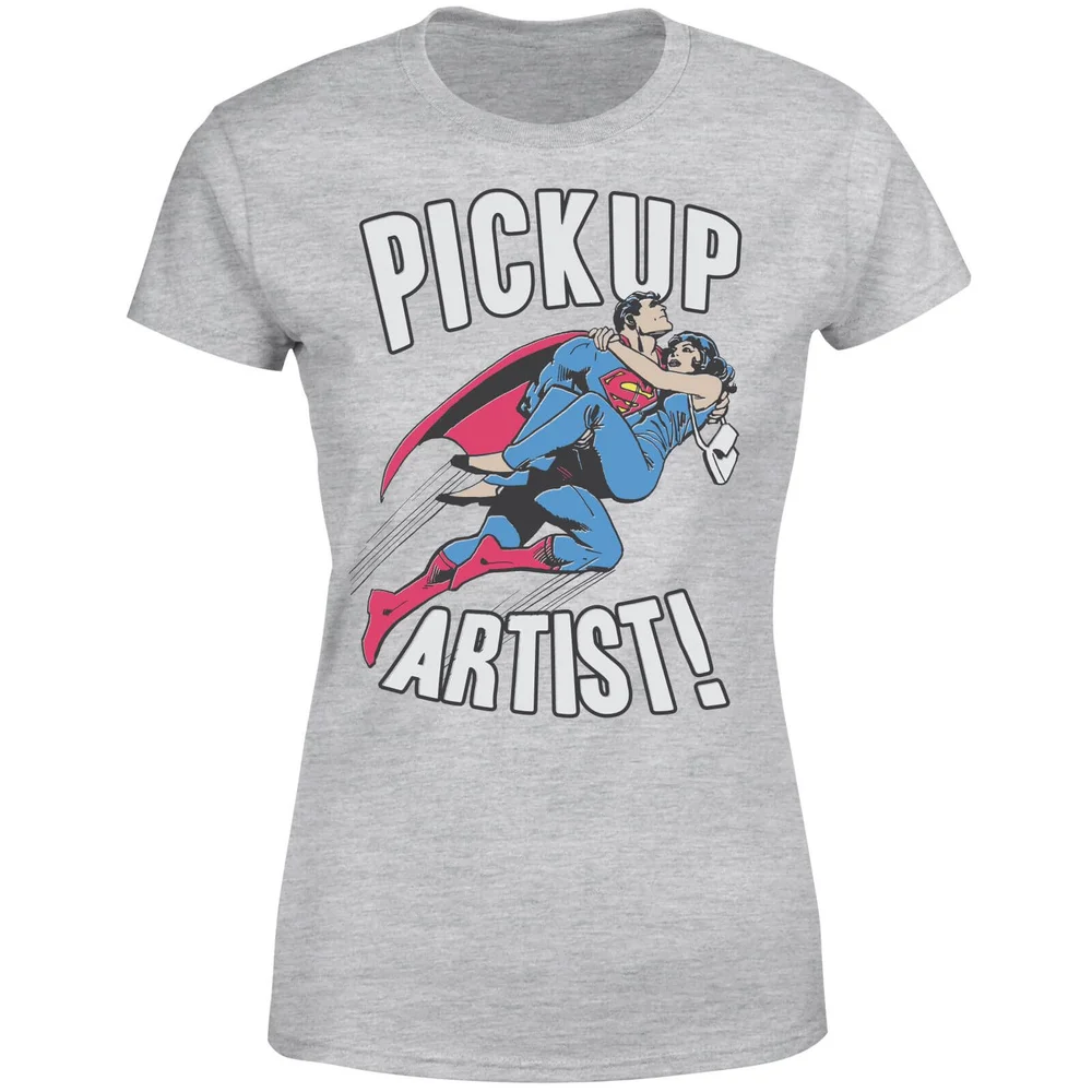 DC Originals Superman Pickup Artist Dames T-shirt - Grijs - S Afbeelding 1