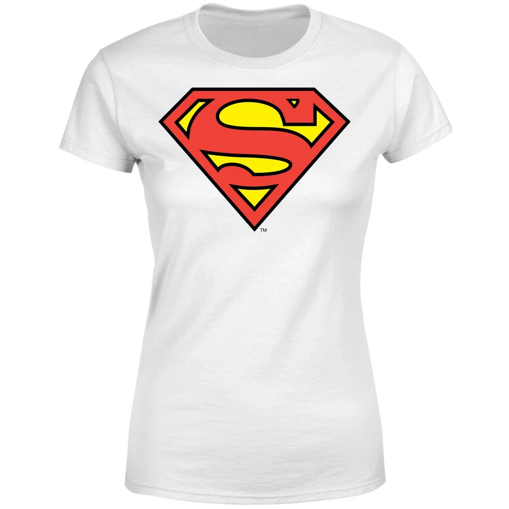 DC Originals Official Superman Shield Dames T-shirt - Wit - S Afbeelding 1