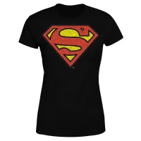 DC Originals Official Superman Crackle Logo Dames T-shirt - Zwart - undefined undefined
