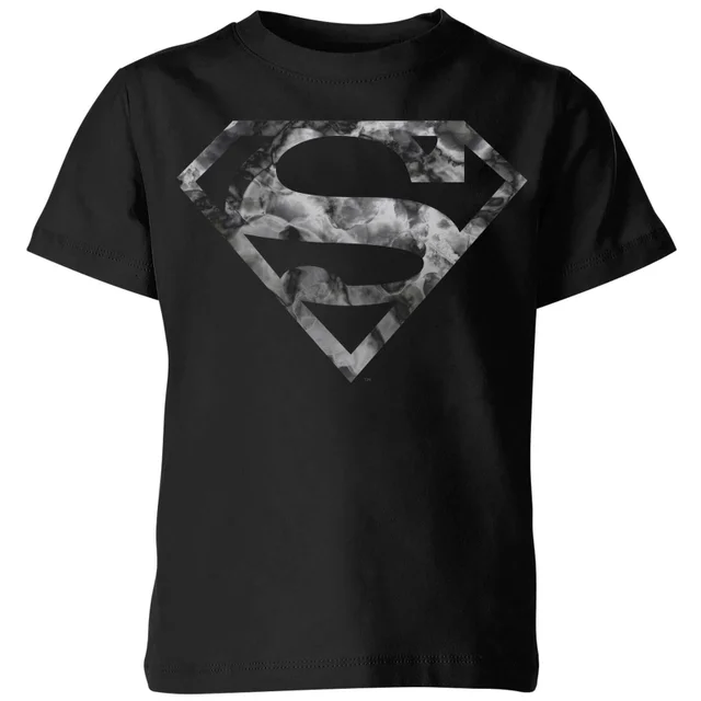 DC Originals Marble Superman Logo Kinder T-shirt - Zwart