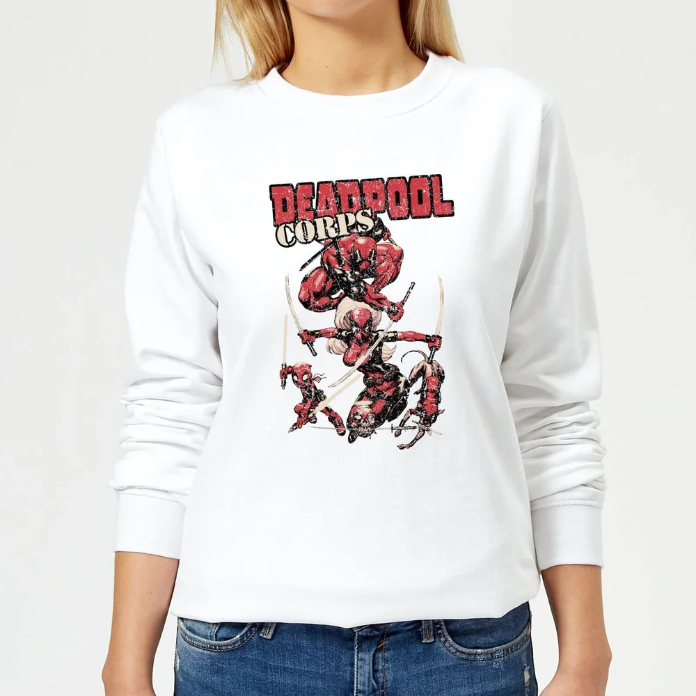 Marvel Deadpool Corps Dames Trui - Wit - S Afbeelding 1