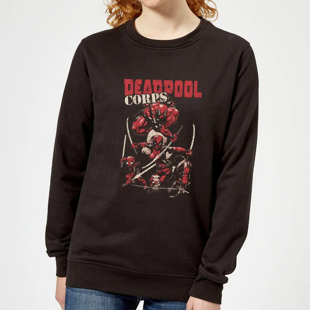 Marvel Deadpool Corps Dames Trui - Zwart - S Afbeelding 1