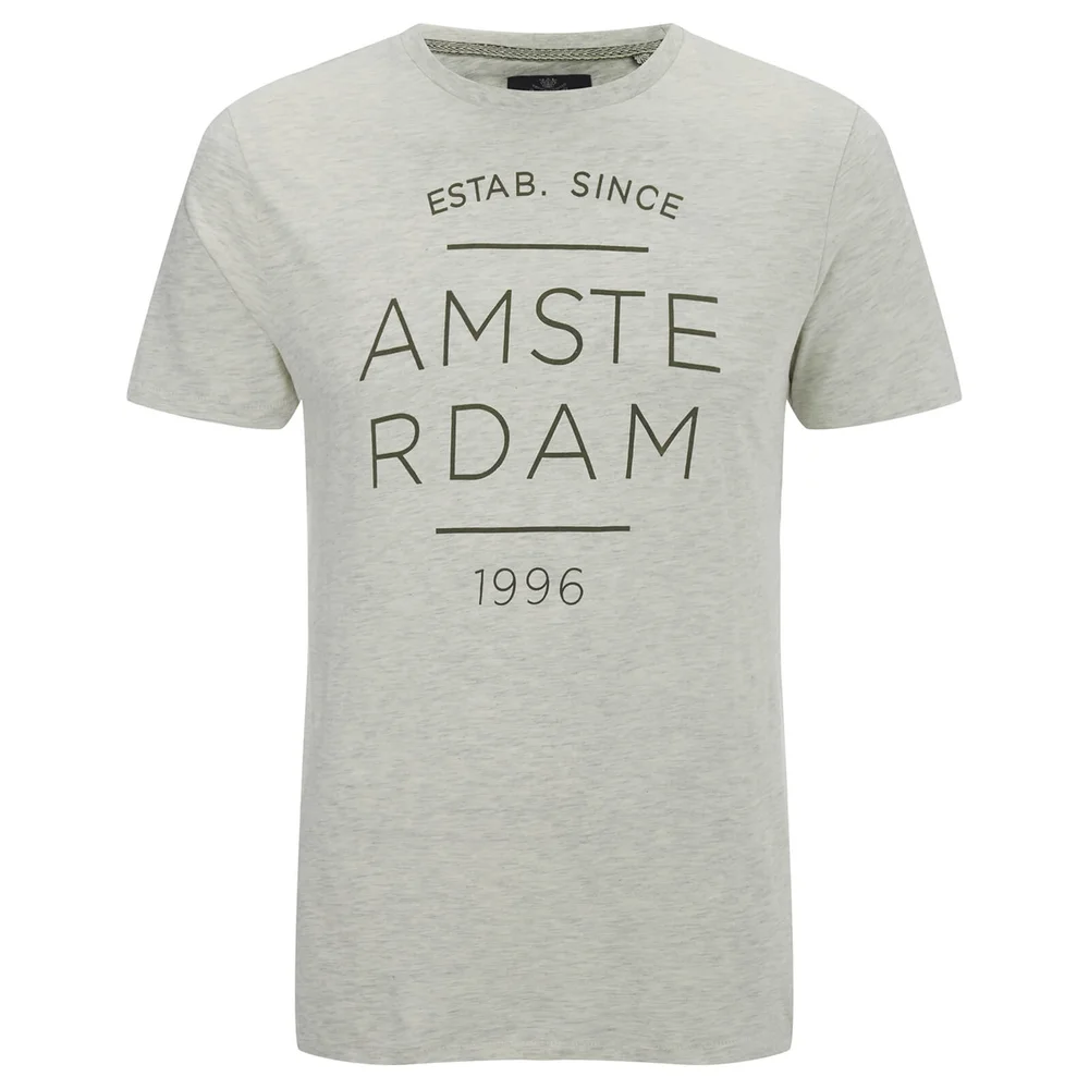 Threadbare Men's Amsterdam T-Shirt - Ecru Marl - S - Grijs Afbeelding 1