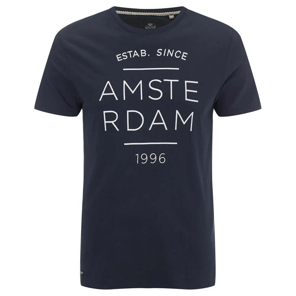 Threadbare Men's Amsterdam T-Shirt - Navy Marl - S - Navy blauw Afbeelding 1