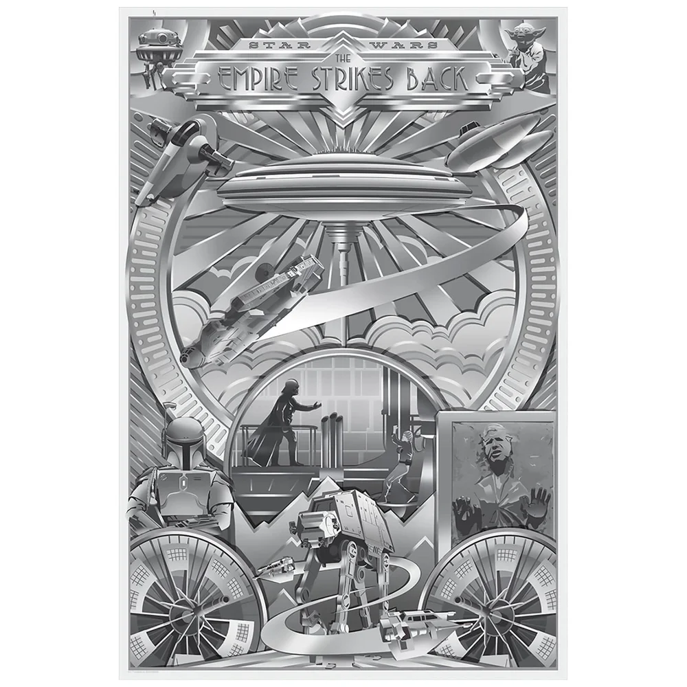 Star Wars The Empire Strikes Back "Darkness Shines" Zavvi Exclusive afdruk van Steve Thomas (61 x 91 cm) Afbeelding 1