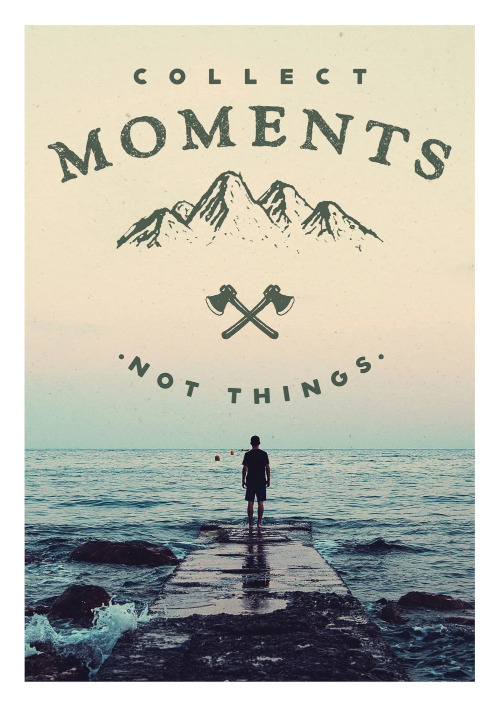 Collect Moments, Not Things A3 Print Art Print Afbeelding 1