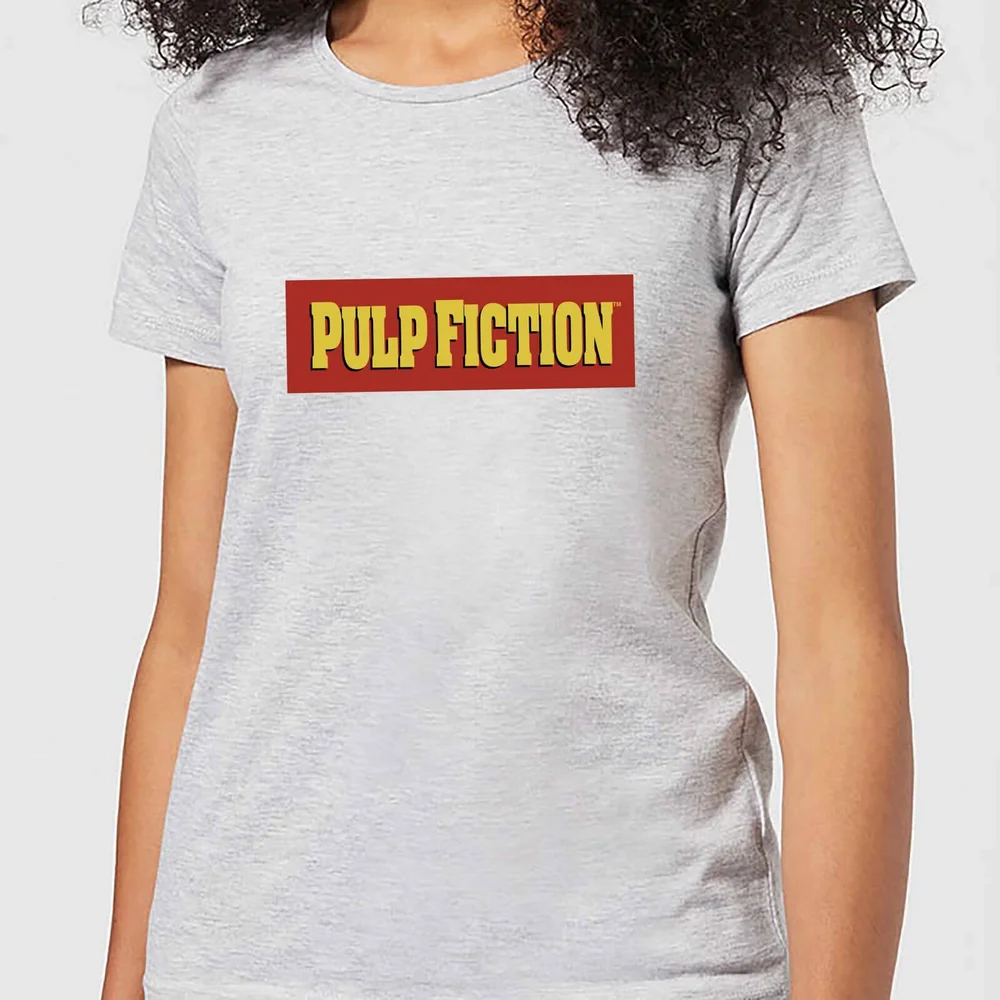 Pulp Fiction Logo Dames T-shirt - Grijs - S Afbeelding 1